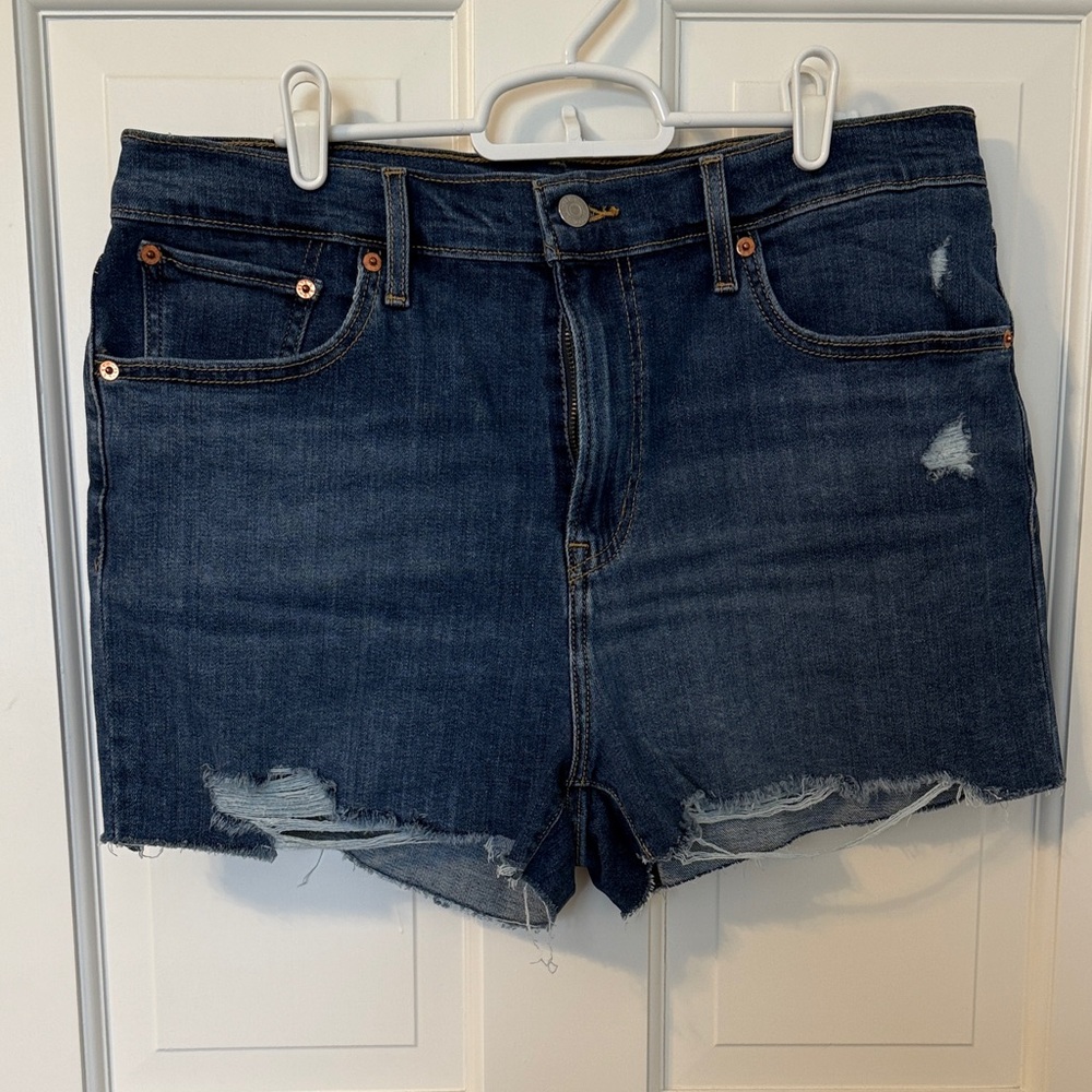 Levi's Distressed Indigo Jean Shorts